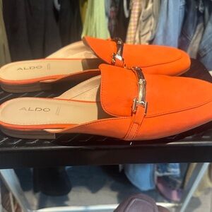 ALDO Women's Bright Orange Mules